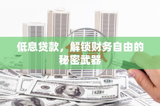 裕华低息贷款，解锁财务自由的秘密武器