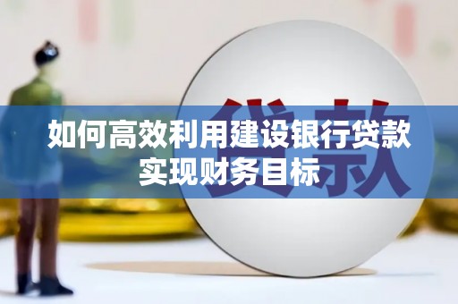 裕华如何高效利用建设银行贷款实现财务目标
