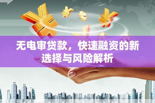裕华无电审贷款，快速融资的新选择与风险解析