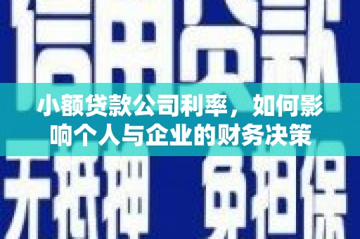 裕华小额贷款公司利率，如何影响个人与企业的财务决策