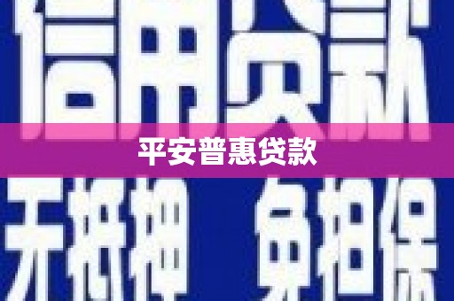 裕华平安普惠贷款