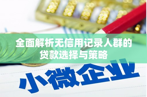 裕华全面解析无信用记录人群的贷款选择与策略